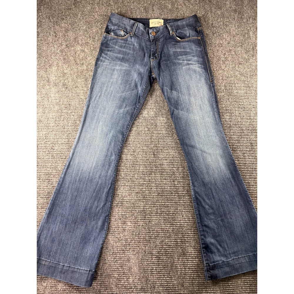 Dylan George & Co Diane Flare Jeans Womens 31 Blue Stretch Denim Wide Leg USA